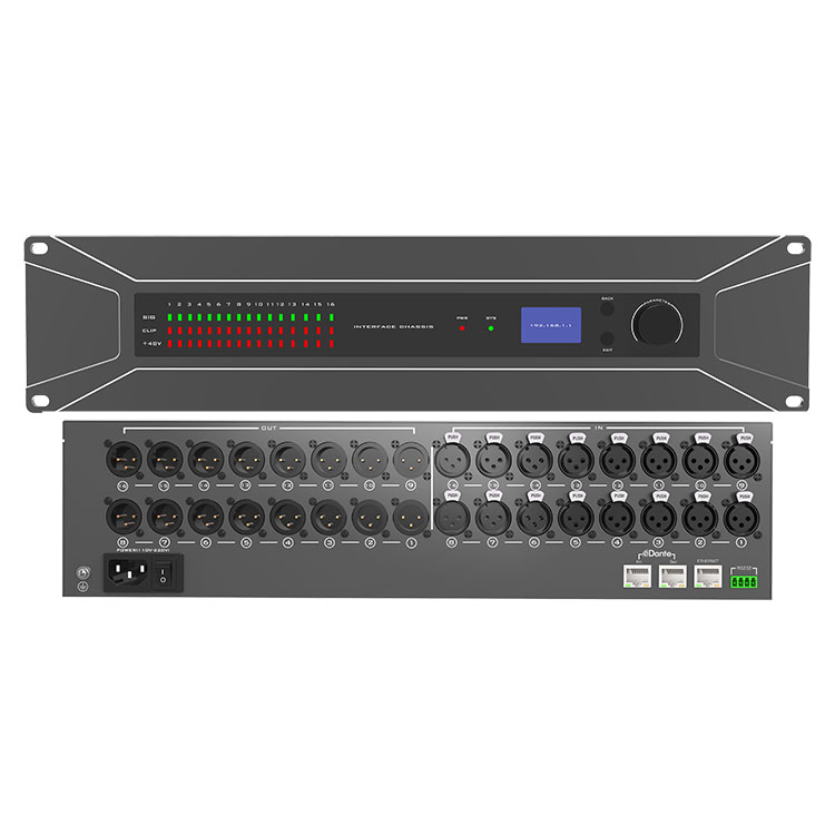 Dante 16 in 16 Out Network Audio Interface กล่อง